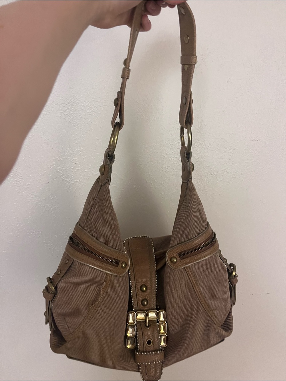 Y2K Kathy Van Zeeland hobo shoulder bag